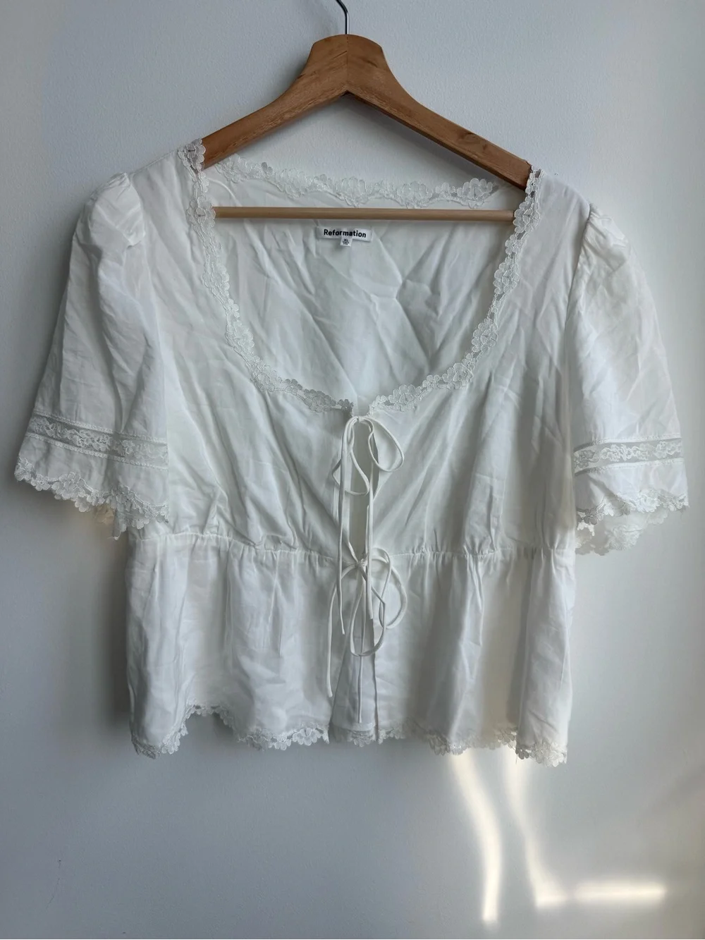 Reformation white lace