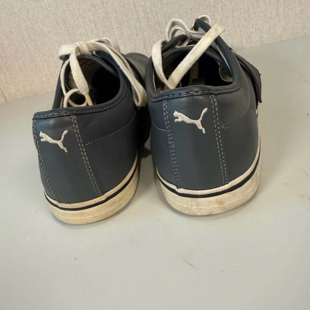 PUMA men's gray w/black rubber trim lace up oxford shoes size US‎ 12