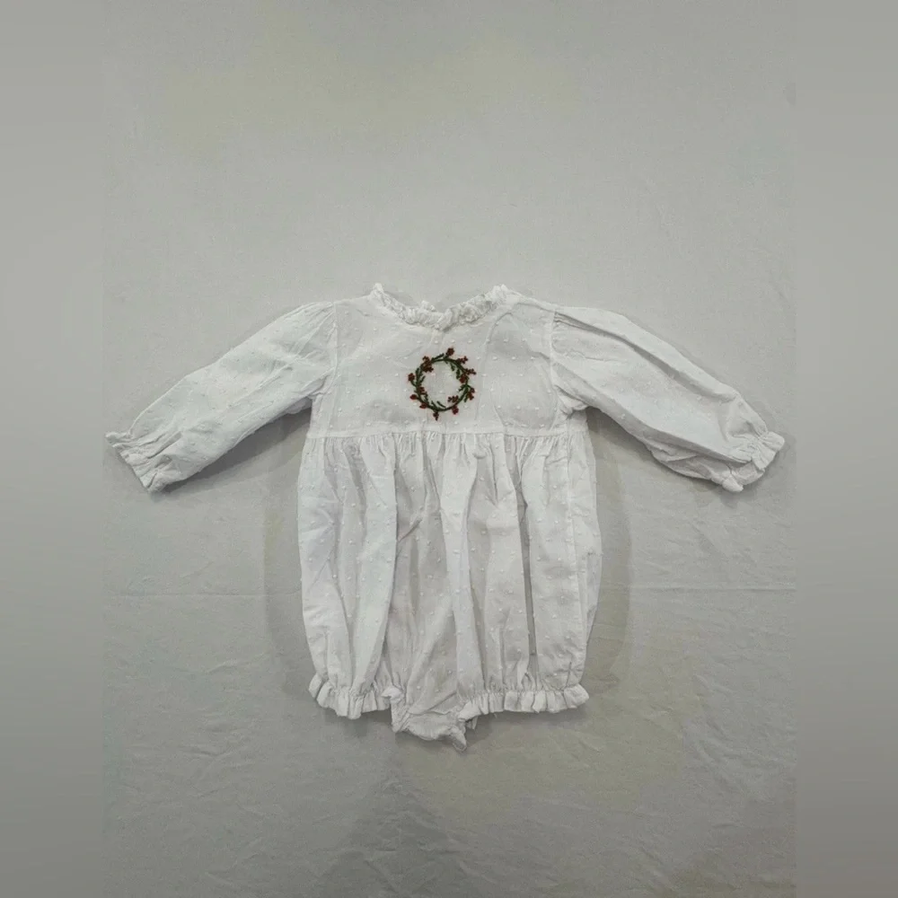 White Baby Romper for‎ Christmas