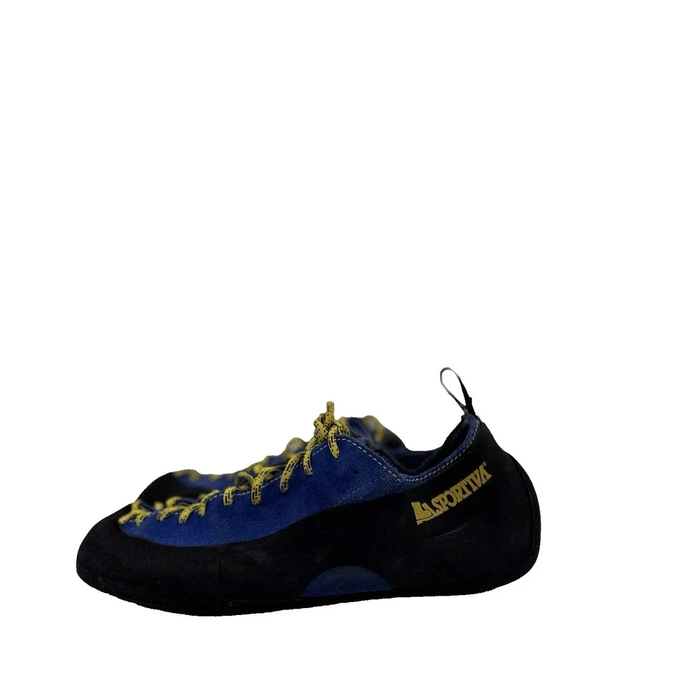La Sportiva Italy Unisex Blue Suede Rock Climbing Bouldering Shoes 42 W10 M8.5-9