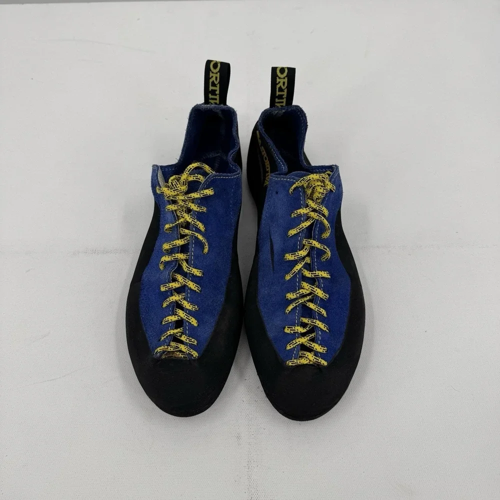 La Sportiva Italy Unisex Blue Suede Rock Climbing Bouldering Shoes 42 W10 M8.5-9
