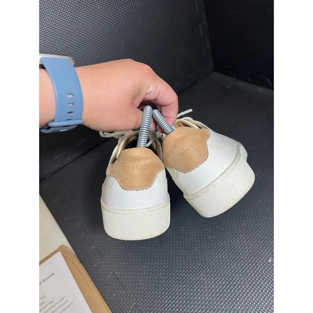 Nisolo Women's Bria Go-To‎ Court Sneaker Shoes White Leather Size 9.5