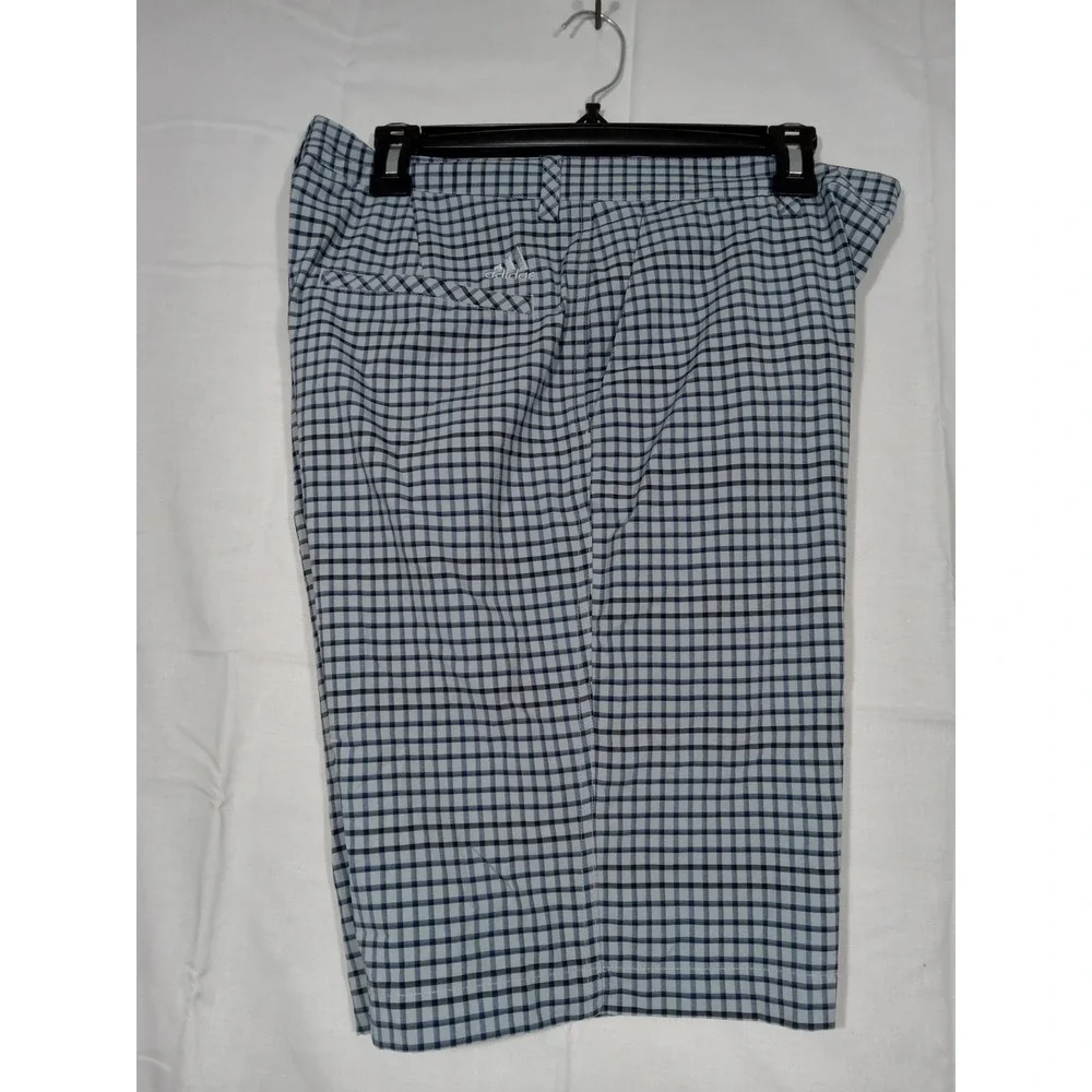Adidas Golf Shorts  Men's 32‎ Gray Black Plaid