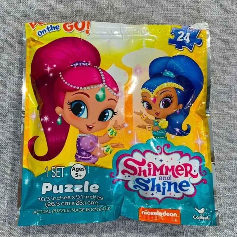 Shimmer Shine Puzzle 24 Piece Full Set Nickelodeon TV Cartoon Travel Toy Gift