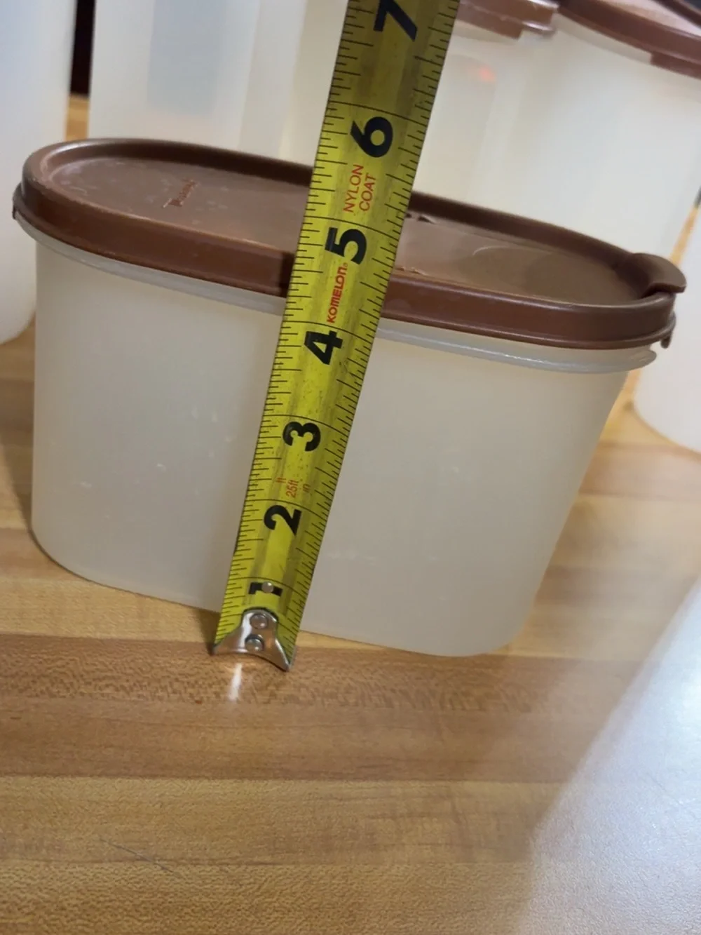 Brown Vintage Tupperware storage container set