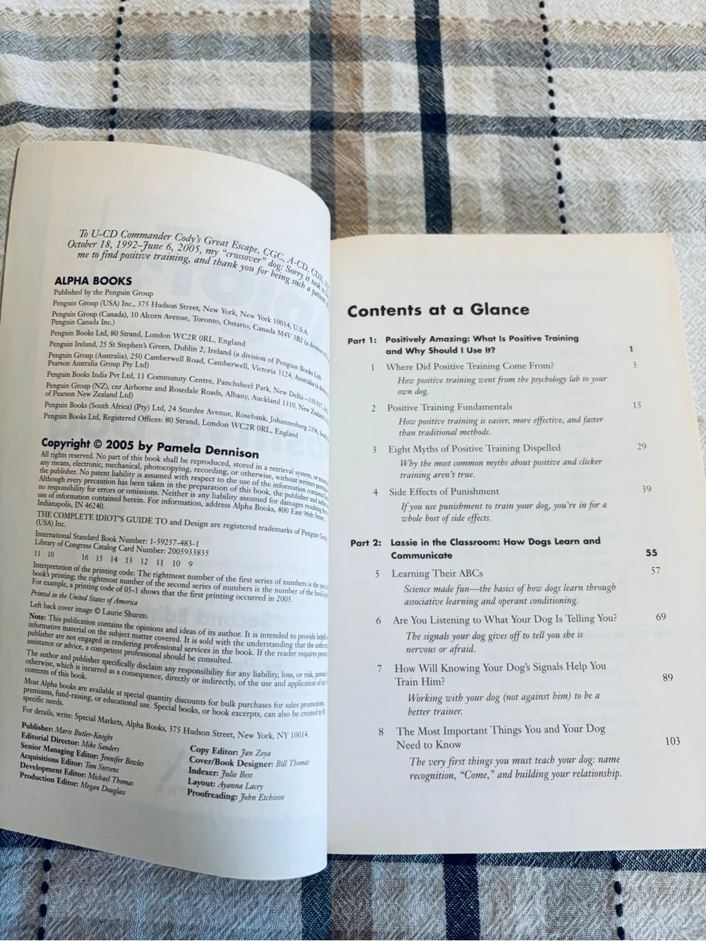 The Complete Idiots Guide to Positive Dog Training 2nd Edition 2005 Softcover