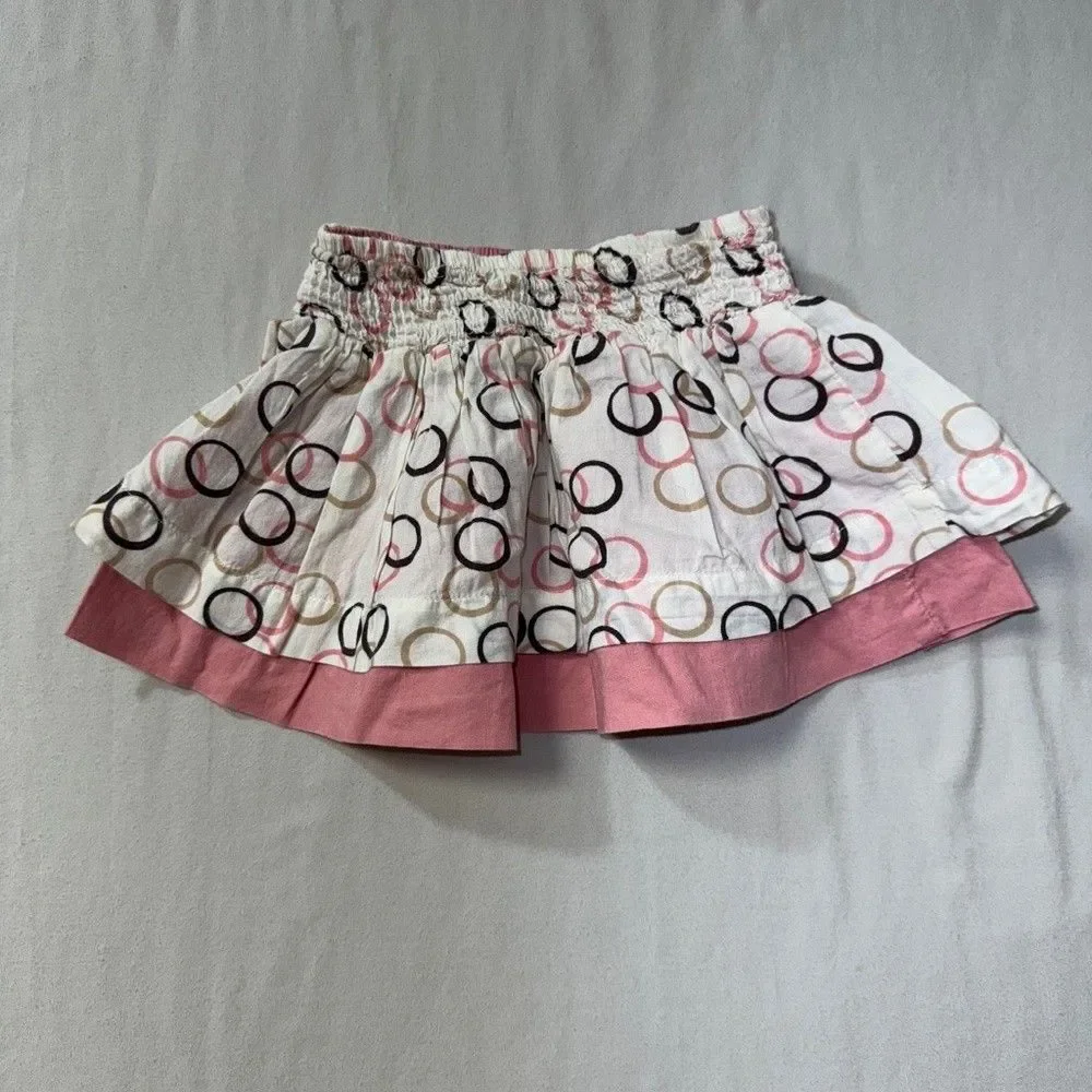 Circle Pattern Skirt Baby Girls 6-12 Mos Flare Summer Skater Preppy Lightweight