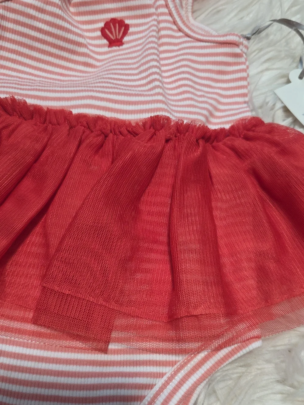 NWT Cloud Island Striped Tulle Onesie- 18 Months