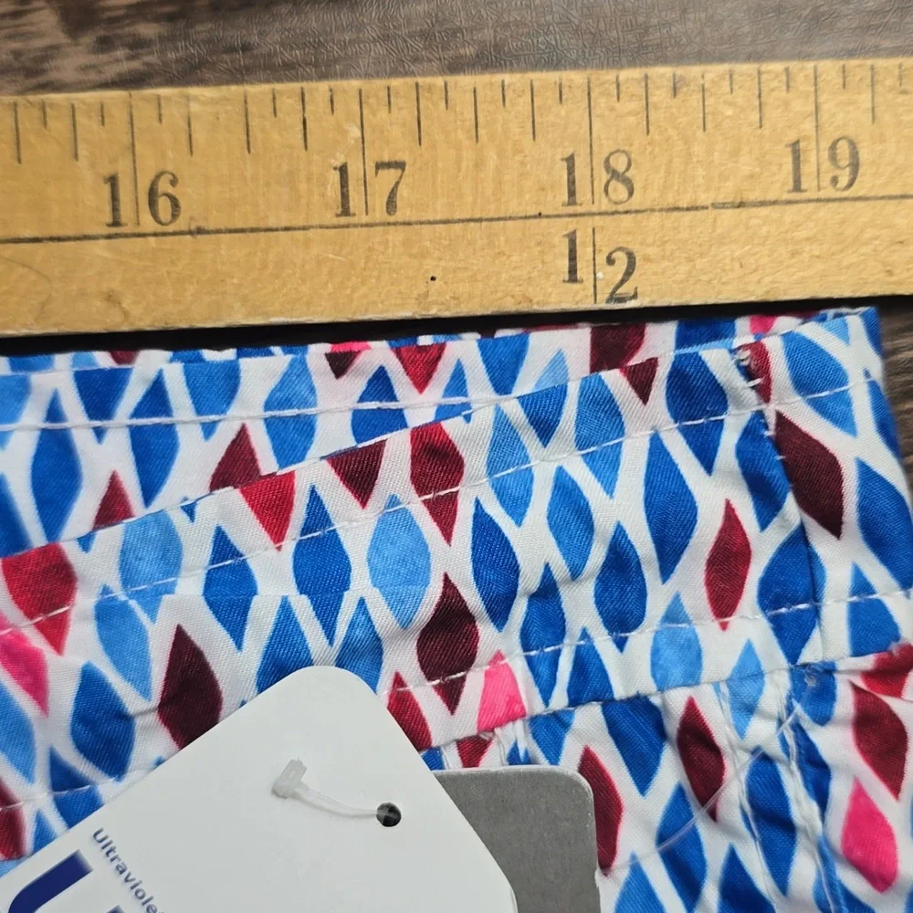 JACH'S Patterned Swim Trunks Blue, Pink, Red &‎ White Sz L New Lined