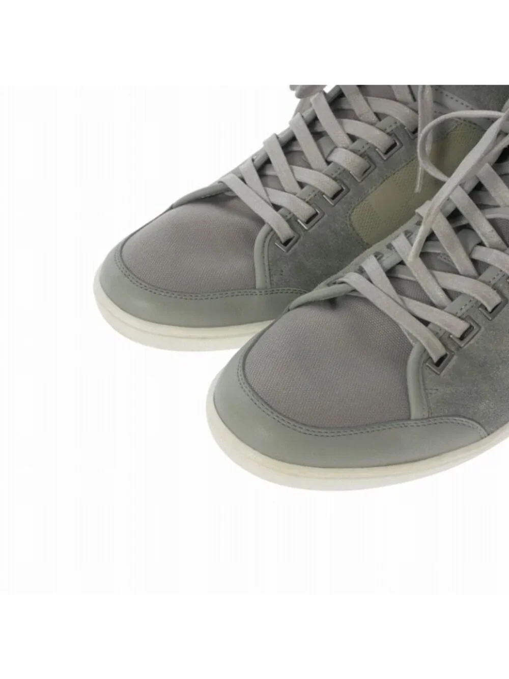 Louis Vuitton Suede Damier High Cut Sneakers 6 Gray
