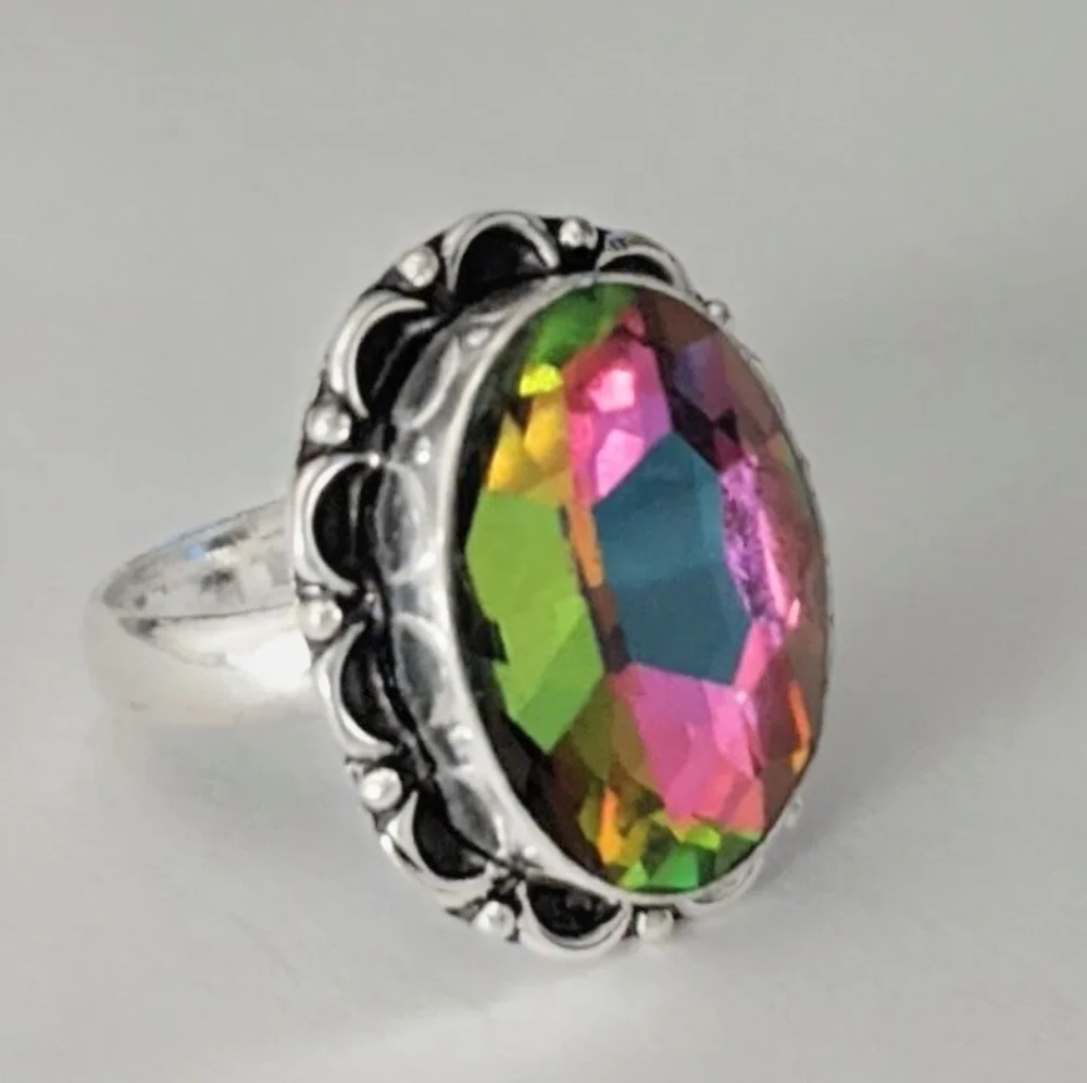 Handmade mystic topaz