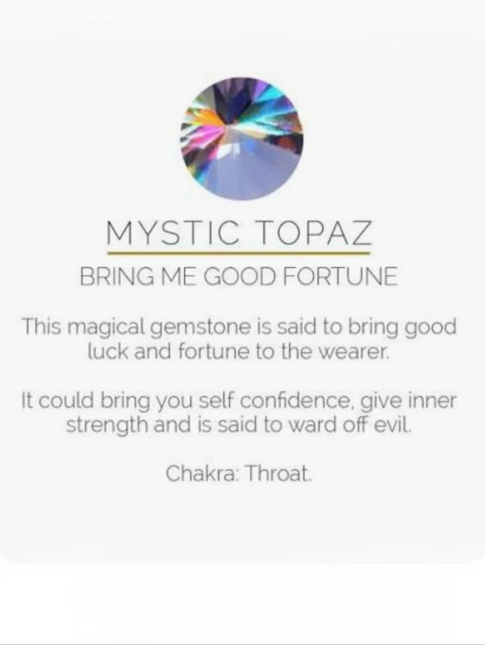 Handmade mystic topaz