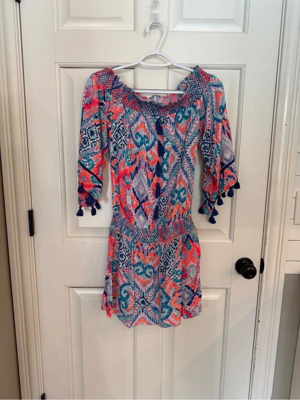 Lilly Pulitzer Joelle Mini Dress Tassels on Sleeves 25575
