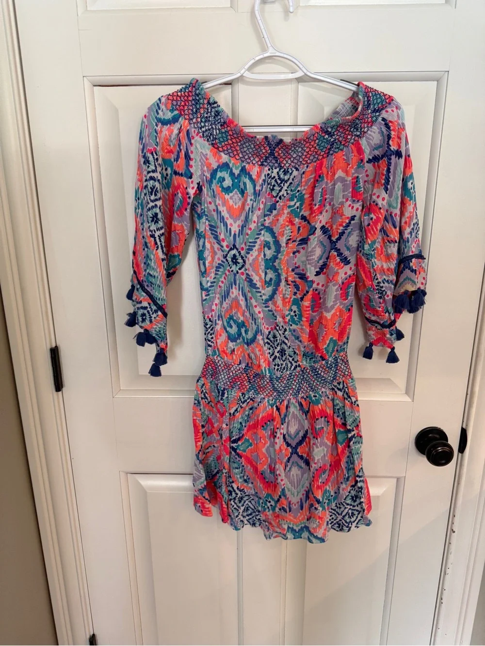 Lilly Pulitzer Joelle Mini Dress Tassels on Sleeves 25575