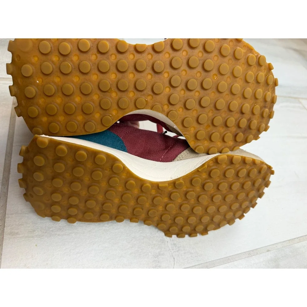 New Balance 327 Cordura Burgundy Teal Tan Sneakers MS327WT1 Mens 6.5 Womens 8