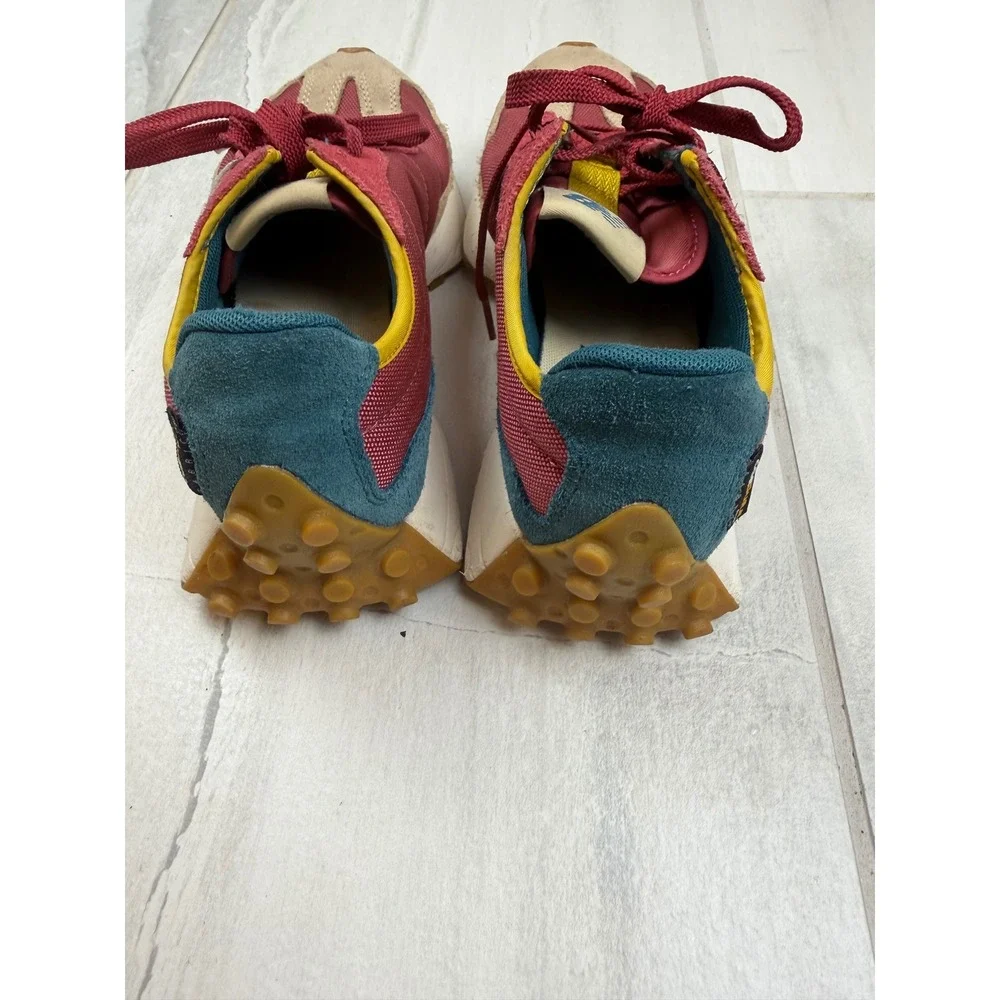 New Balance 327 Cordura Burgundy Teal Tan Sneakers MS327WT1 Mens 6.5 Womens 8