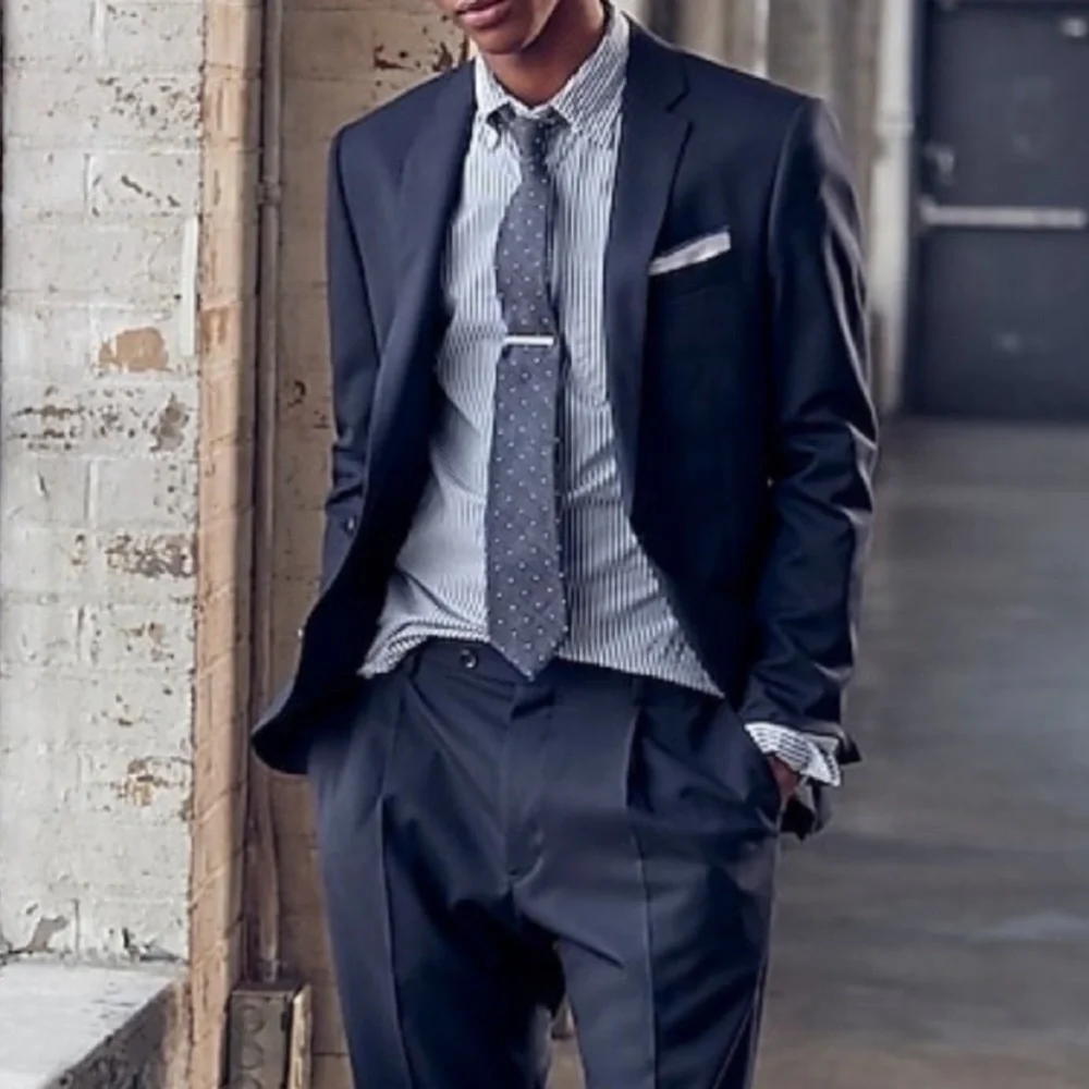 Hickey Freeman Loro Piana Tasmanian Super 130’s Blazer‎ in Blue Tailor Made