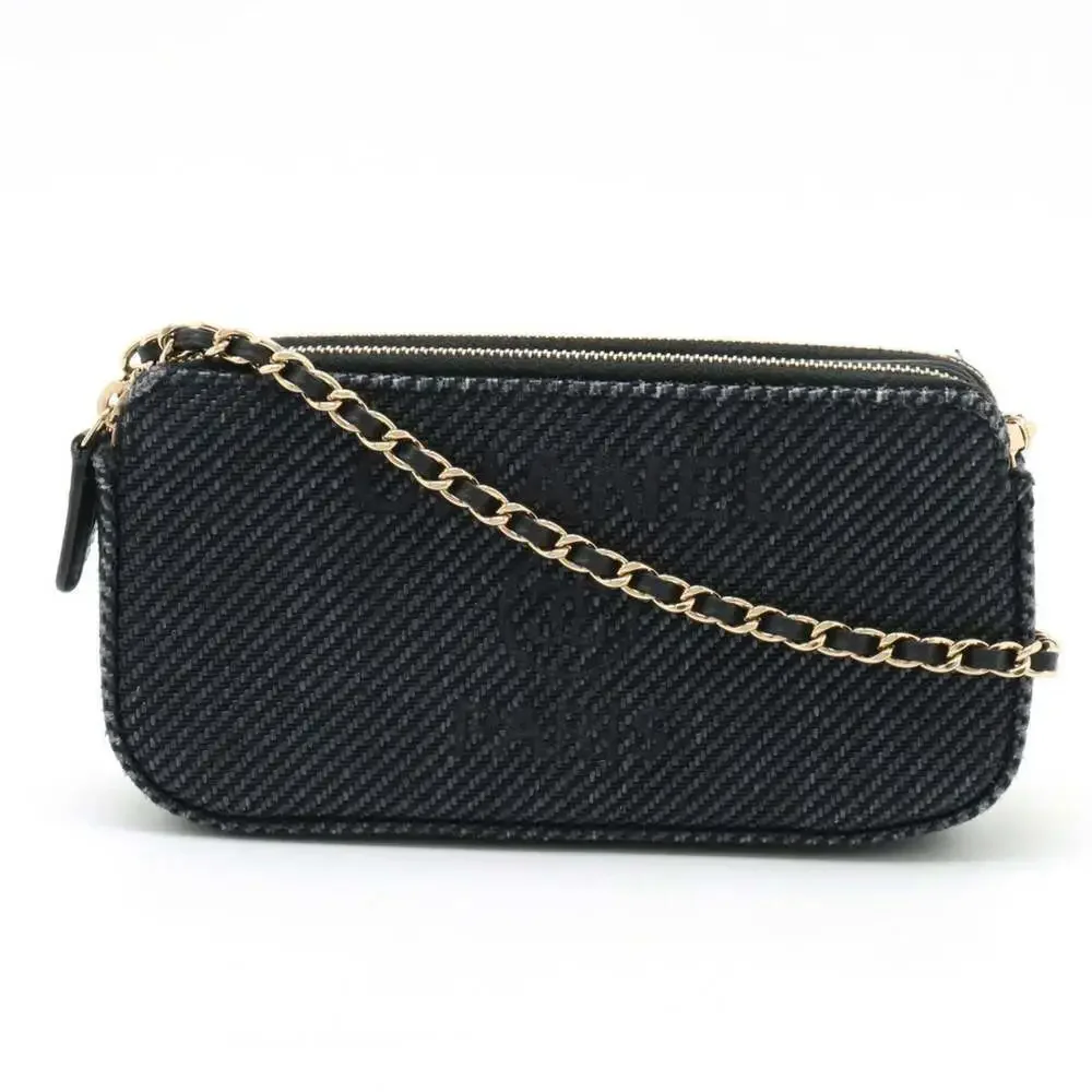 CHANEL Blue Leather Deauville Shoulder Bag