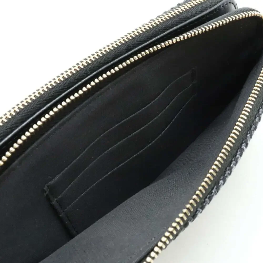 CHANEL blue leather