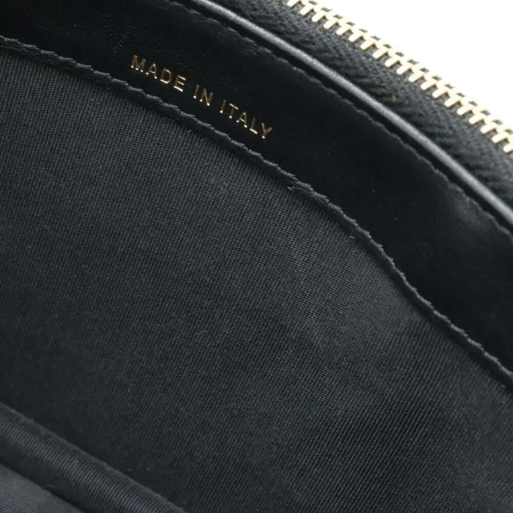 CHANEL blue leather