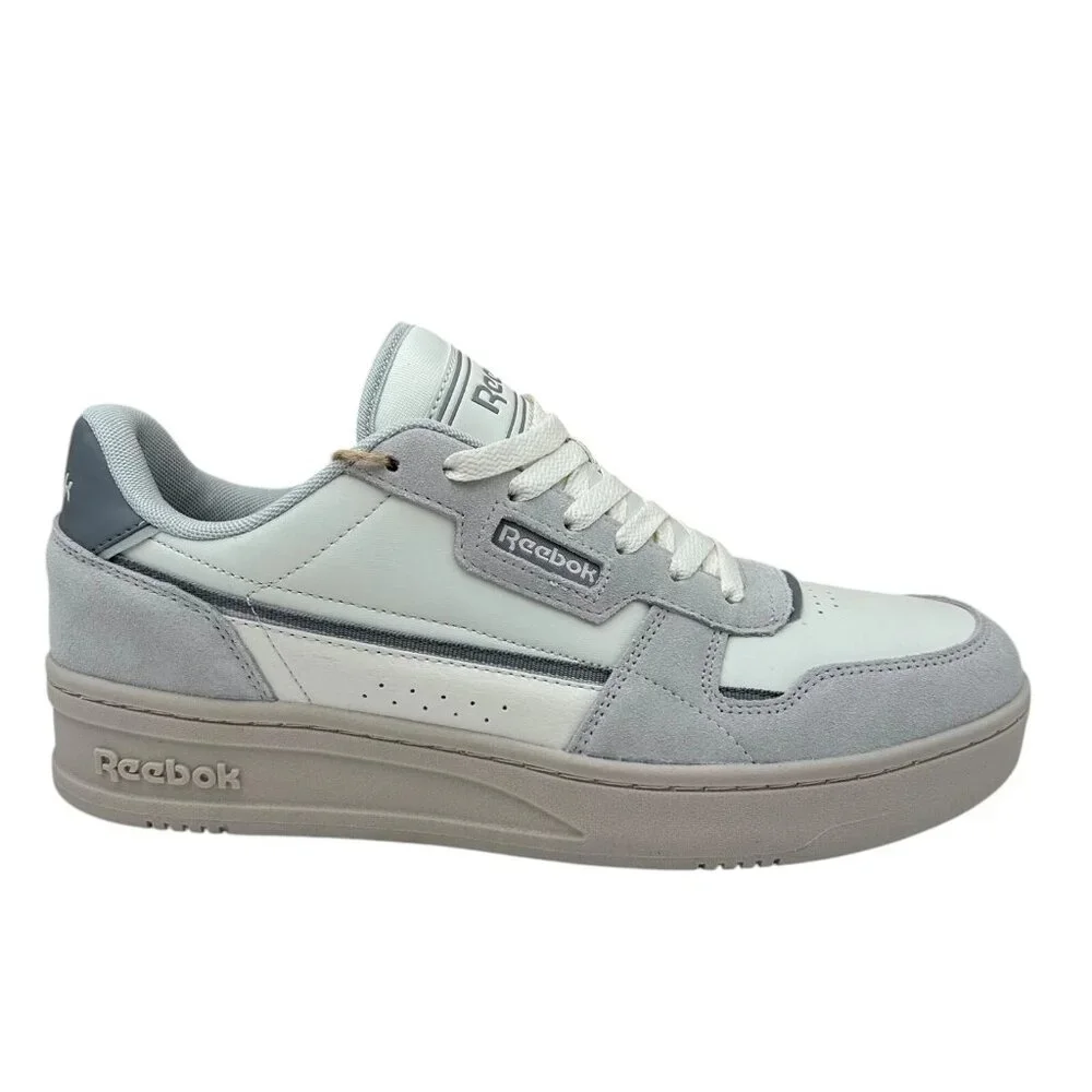 Reebok Court Chaos Mens Classic Style Sneaker Size 11.5 Cream/Gray Suede Leather