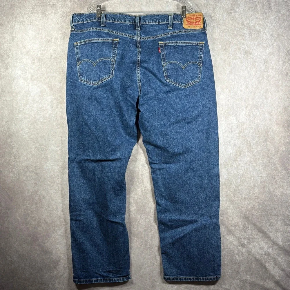 Levi's 559 Jeans‎ Mens Size 44X30 Blue Medium Wash Denim Relaxed Fit Straight