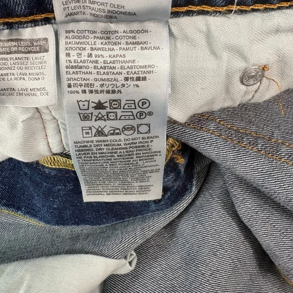 Levi's 559 Jeans‎ Mens Size 44X30 Blue Medium Wash Denim Relaxed Fit Straight