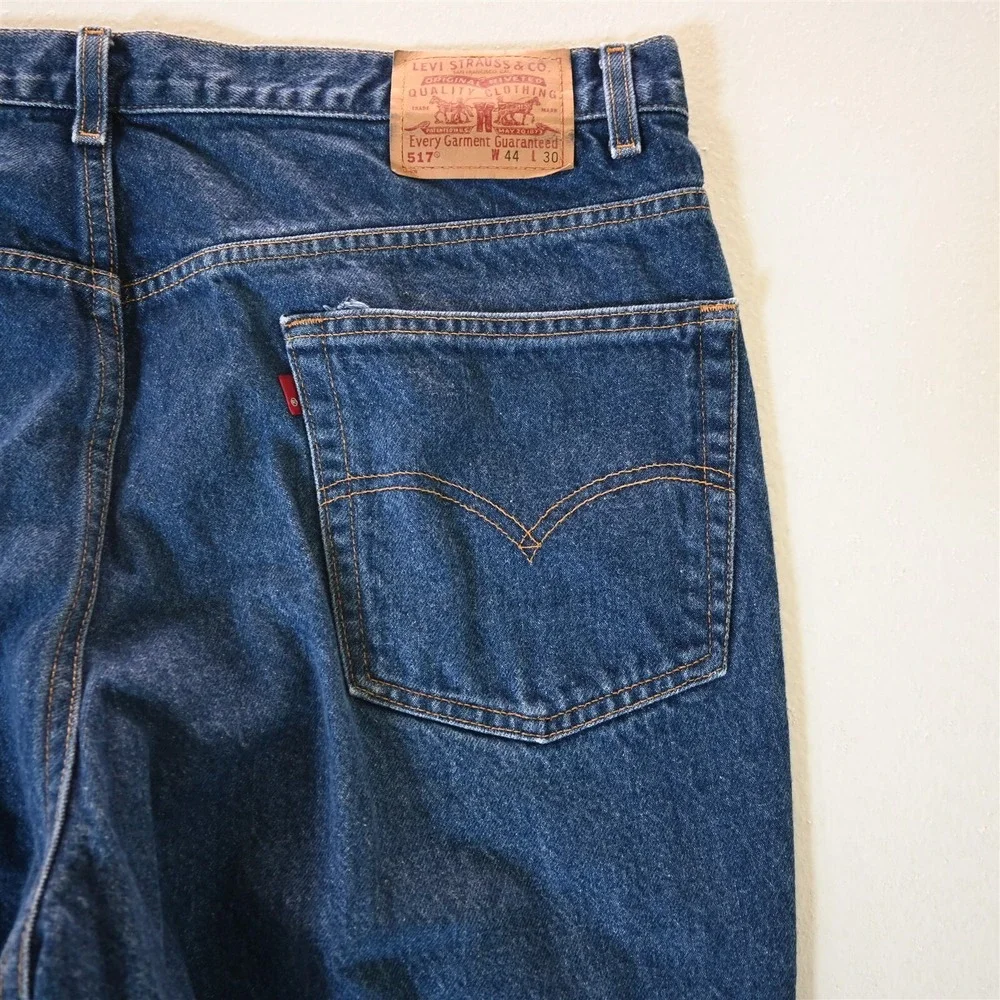 Levi's 44x30‎ 517 Bootcut Vtg Dark 100% Cotton Denim Mens Jeans