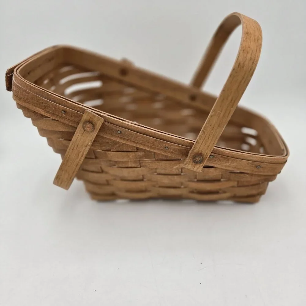 Longaberger Medium Vegetable Basket 1988 Signed SMC USA 12 X 11 Double Handles U