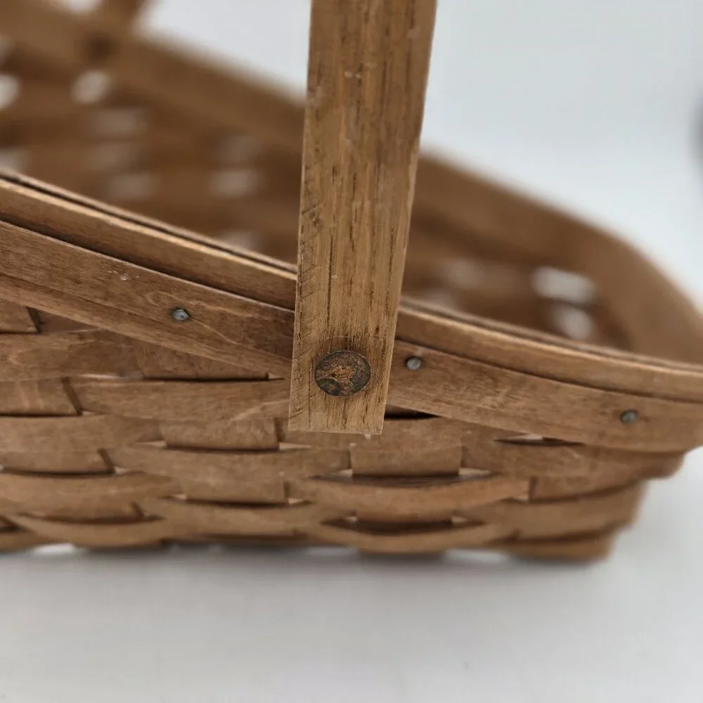 Longaberger Medium Vegetable Basket 1988 Signed SMC USA 12 X 11 Double Handles U