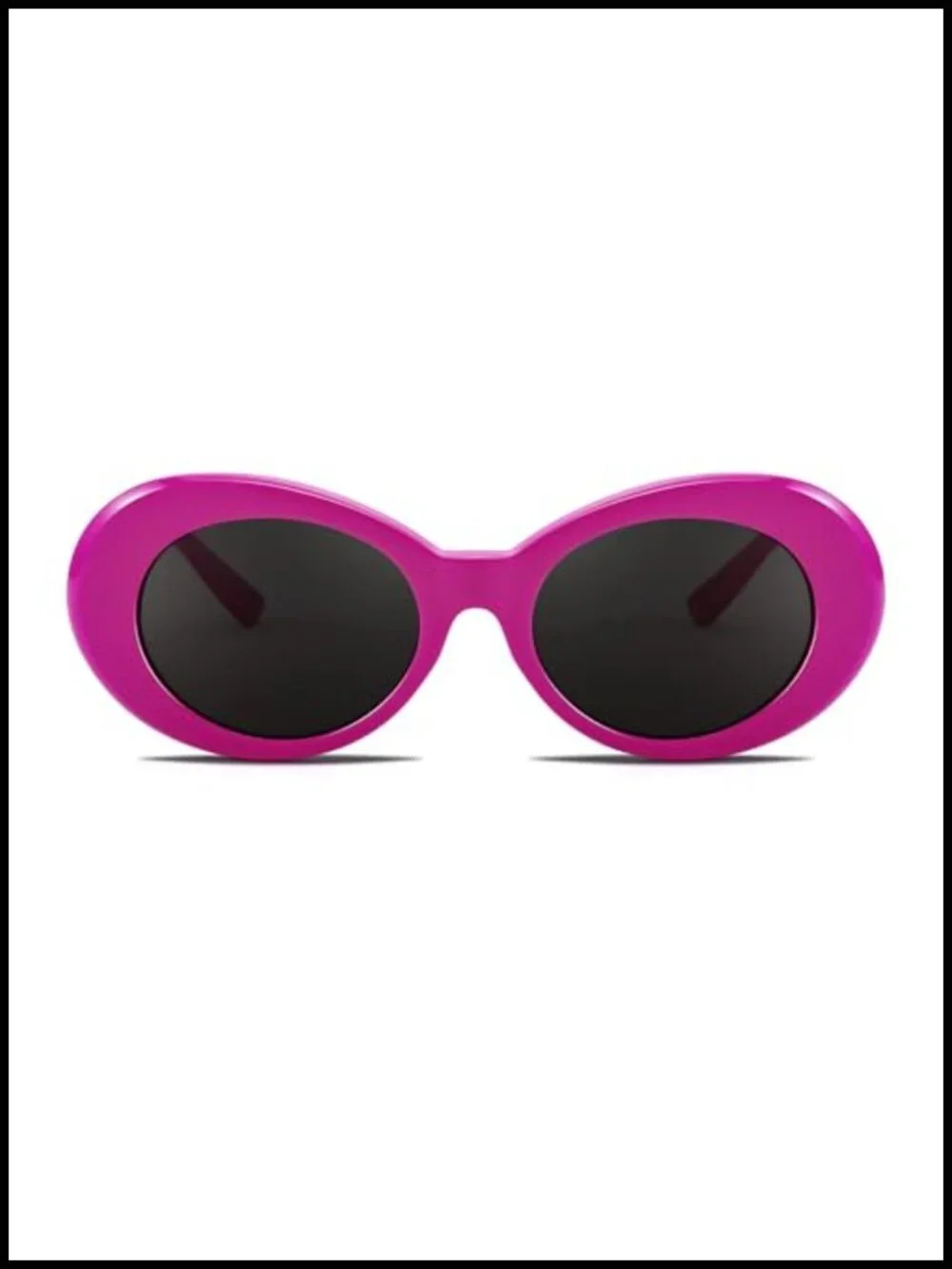 Oval Retro Sunglasses with UV400 Protection Wrap Around Frame
