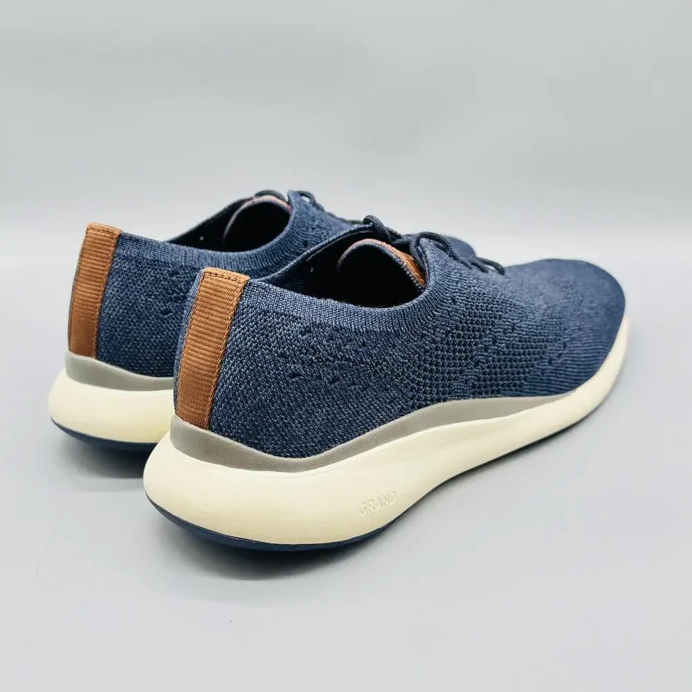Cole Haan Shoes Mens 11.5 Blue Knit Grand Lace Up Casual Lightweight Sneakers