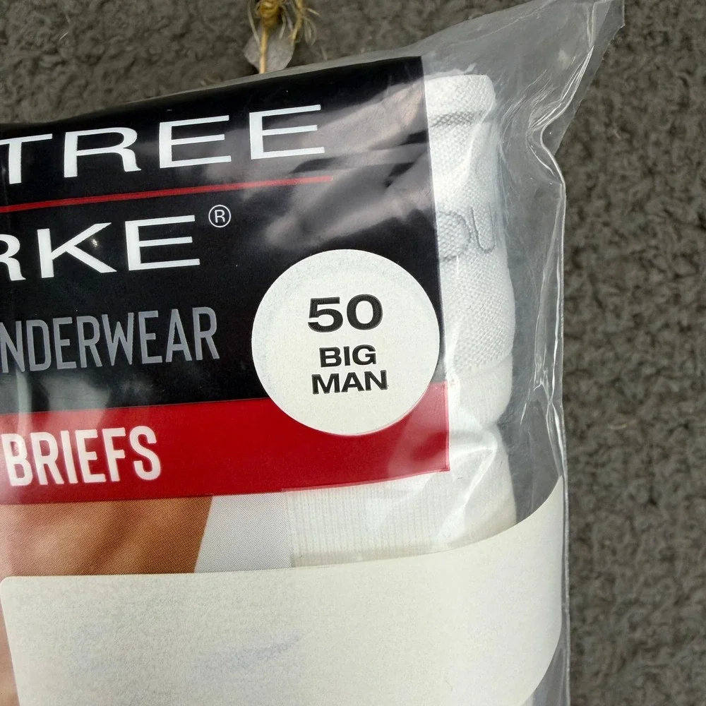 Roundtree & Yorke Mens 2 Pack Knit Boxer Briefs White Big Man Size 50 Y15UR150B