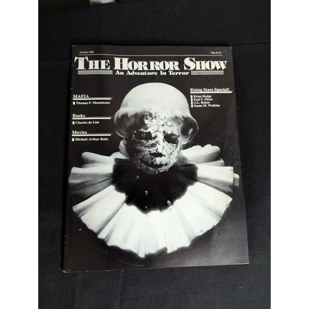 The HORROR Show adventure in terror Magazine summer 1989 AWESOME black white ART