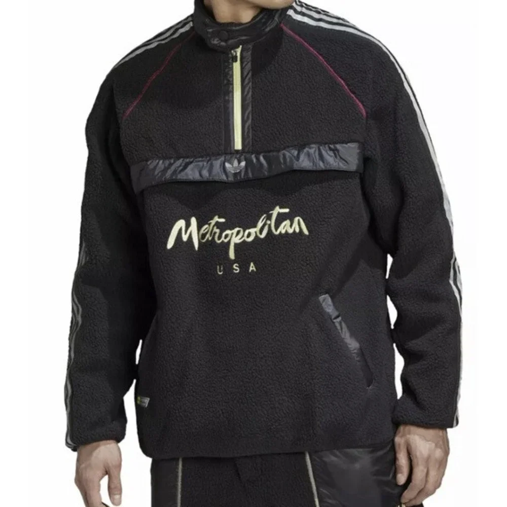 Adidas Metropolitan‎ Colab HD Sz L Large Black Yellow Skate Sk8 Pullover $150