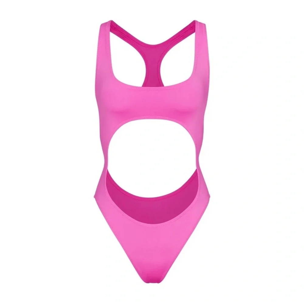 Skims Monokini One Piece Swimsuit Size 2X New With Tags in Taffy Bubblegum