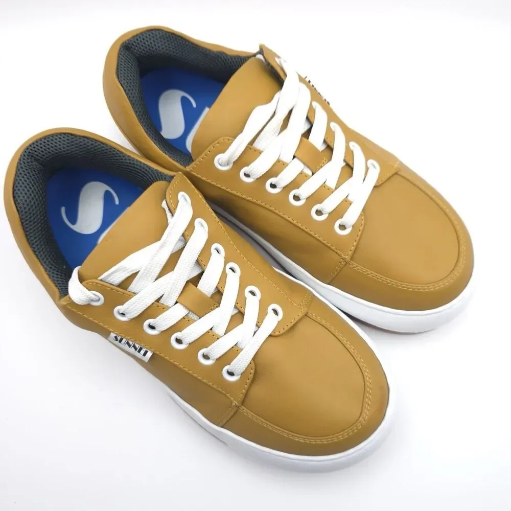 Sunnei NEW Shoes Sneakers Dreamy‎ Size 38 Platform Ocher Leather MADE IN ITALY