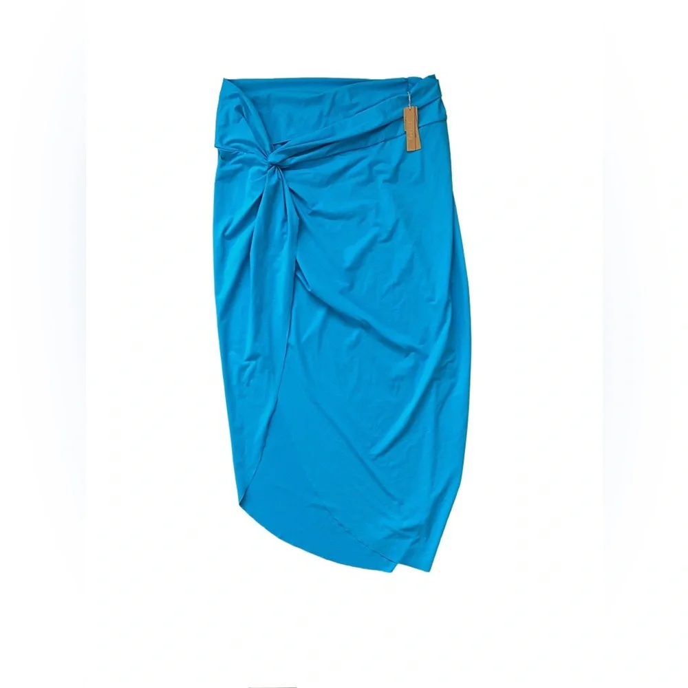 Skims Swim Sarong Skirt Coverup - Turquoise Plus Size 4X