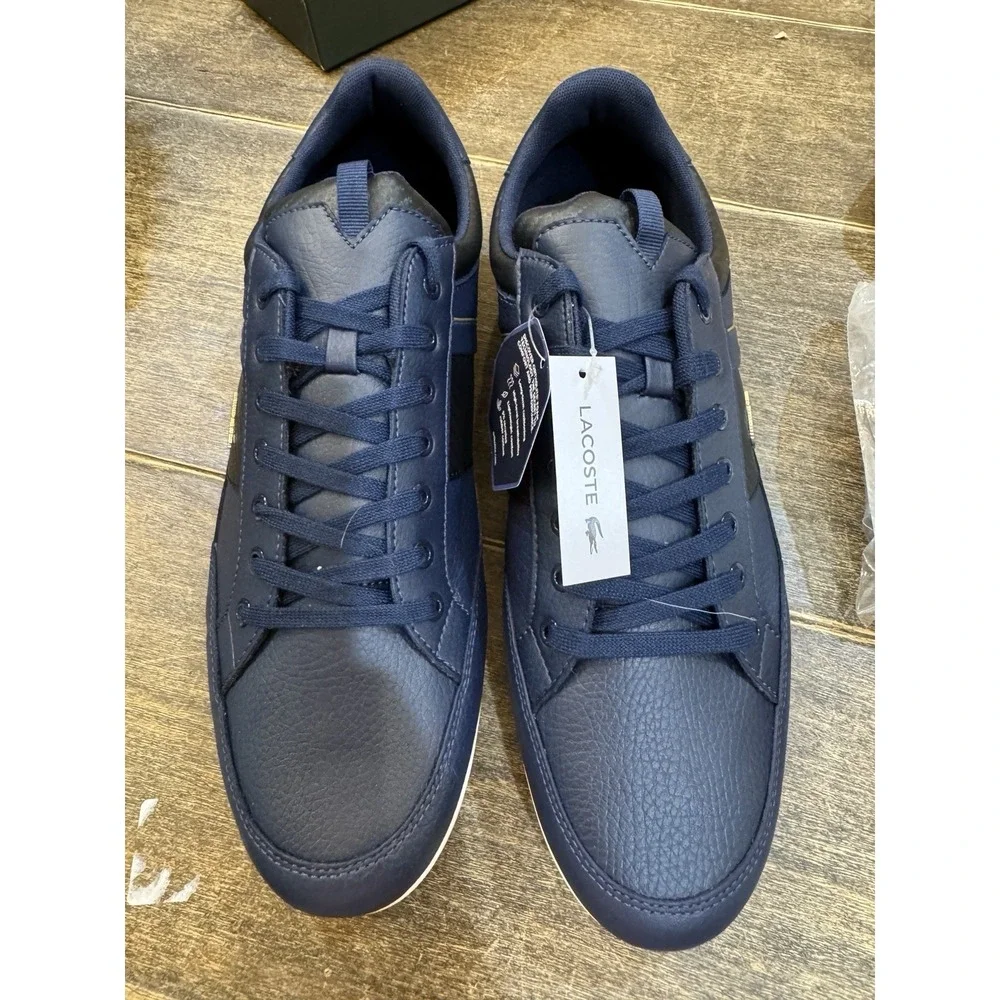 Lacoste Men's‎ Chaymon-0120-1 Sneakers Low Top Navy/Black Size 13