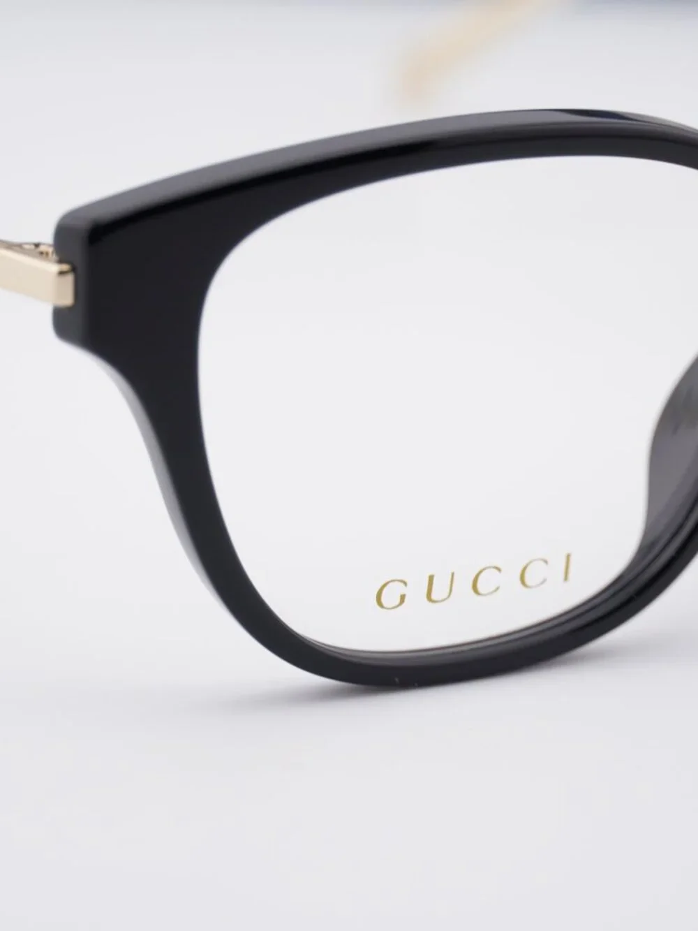 Gucci GG1972OA 001 Square Eyeglasses 54mm - Black / Gold