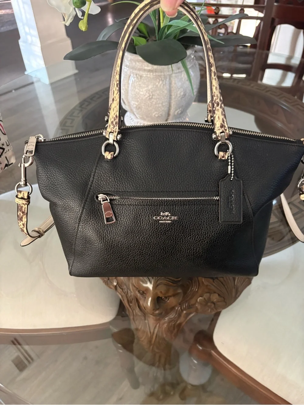 🖤🖤COACH PRARIE POLISHED PEBBLED LEATHER SATCHEL/CROSSBODY BAG!🖤🖤
