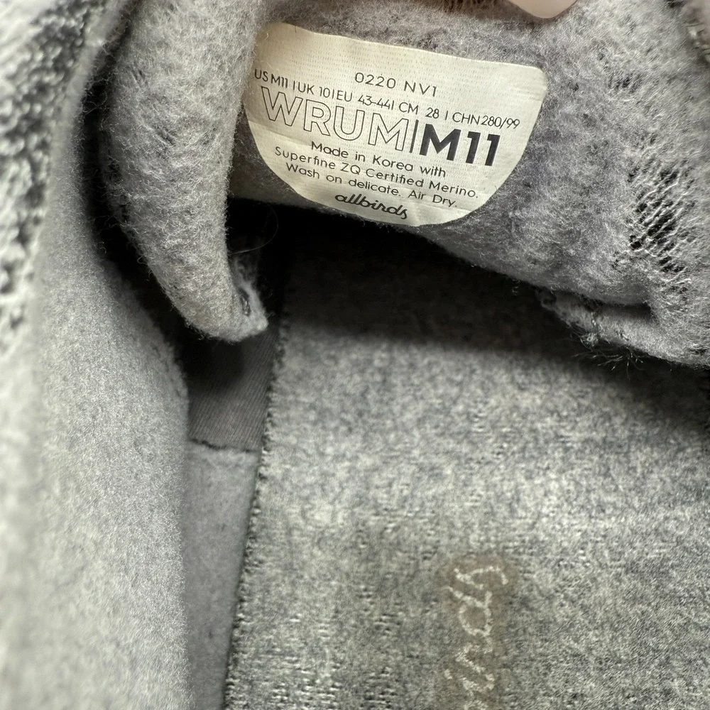 Allbirds Wool Runner Up Mizzles Shoes Sneakers Mens 11 Gray‎ High Top Merino