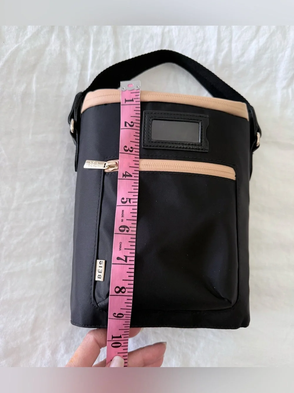 Béis | Black Baby Bottle Cooler Bag Tote | Lunch Tote