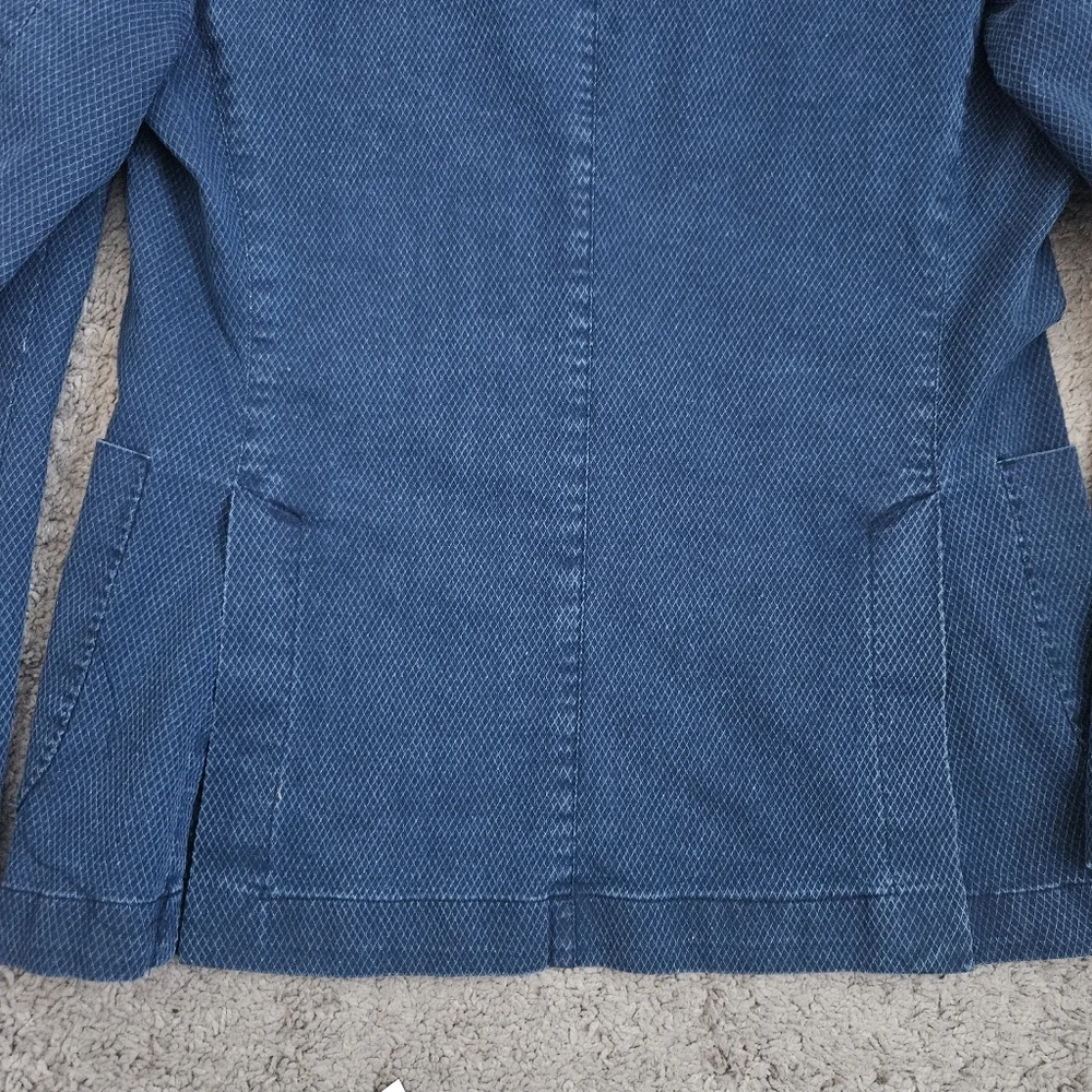 JERRY KEY Blazer Men's 40 EU‎ 50 Blue Cotton GIACCA Jacket UNSTRUCTURED