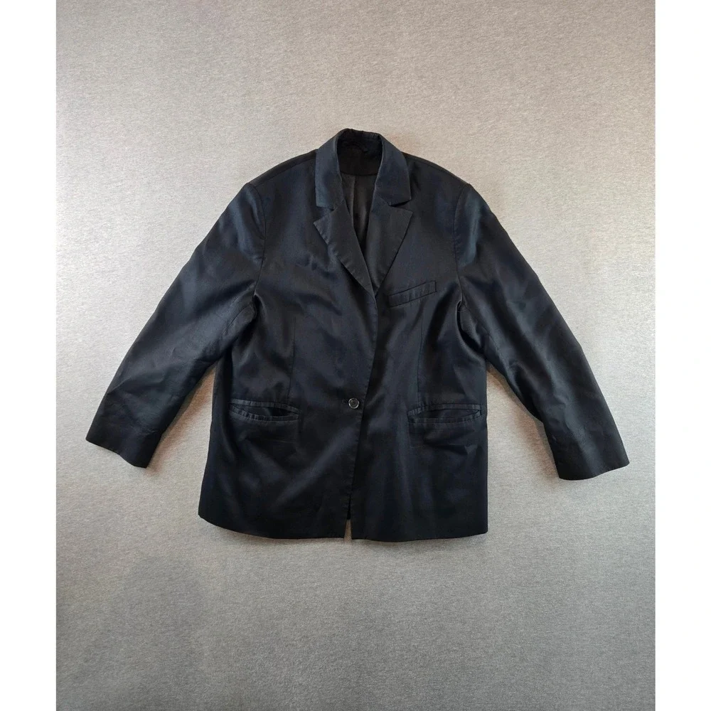 COS Blazer Mens 40 Black Lyocell 1 Button Minimalist Quiet‎ Luxury Contemporary