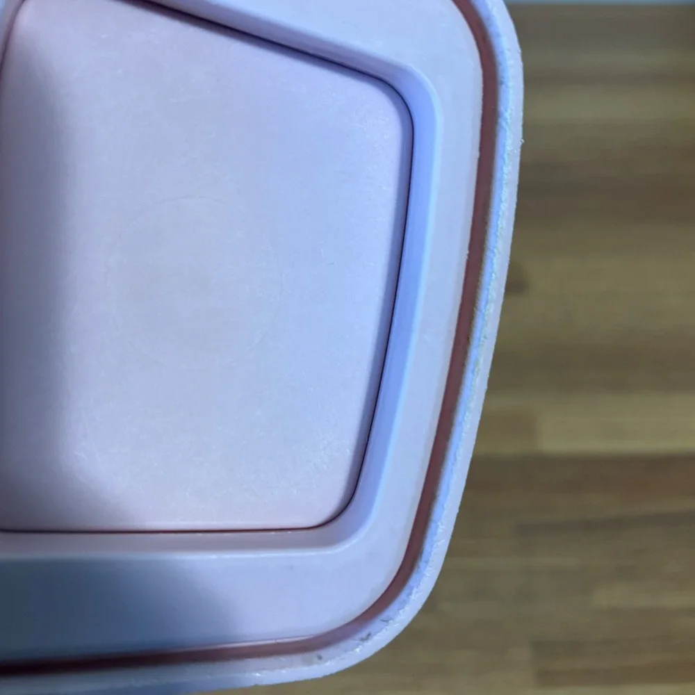 Vintage Tupperware‎ Store N Pour 13 Cup Cereal Keeper Pink Lid Clear Container