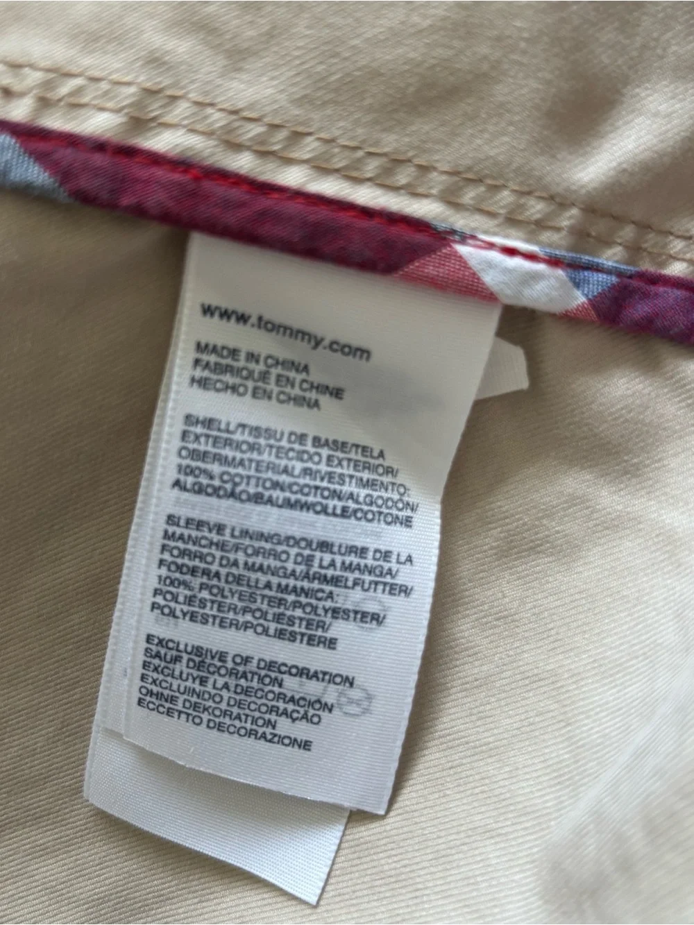 VTG Y2K Tommy Hilfiger Men's Khaki Twill Cotton Blazer-Beige-48-Preppy/Casual