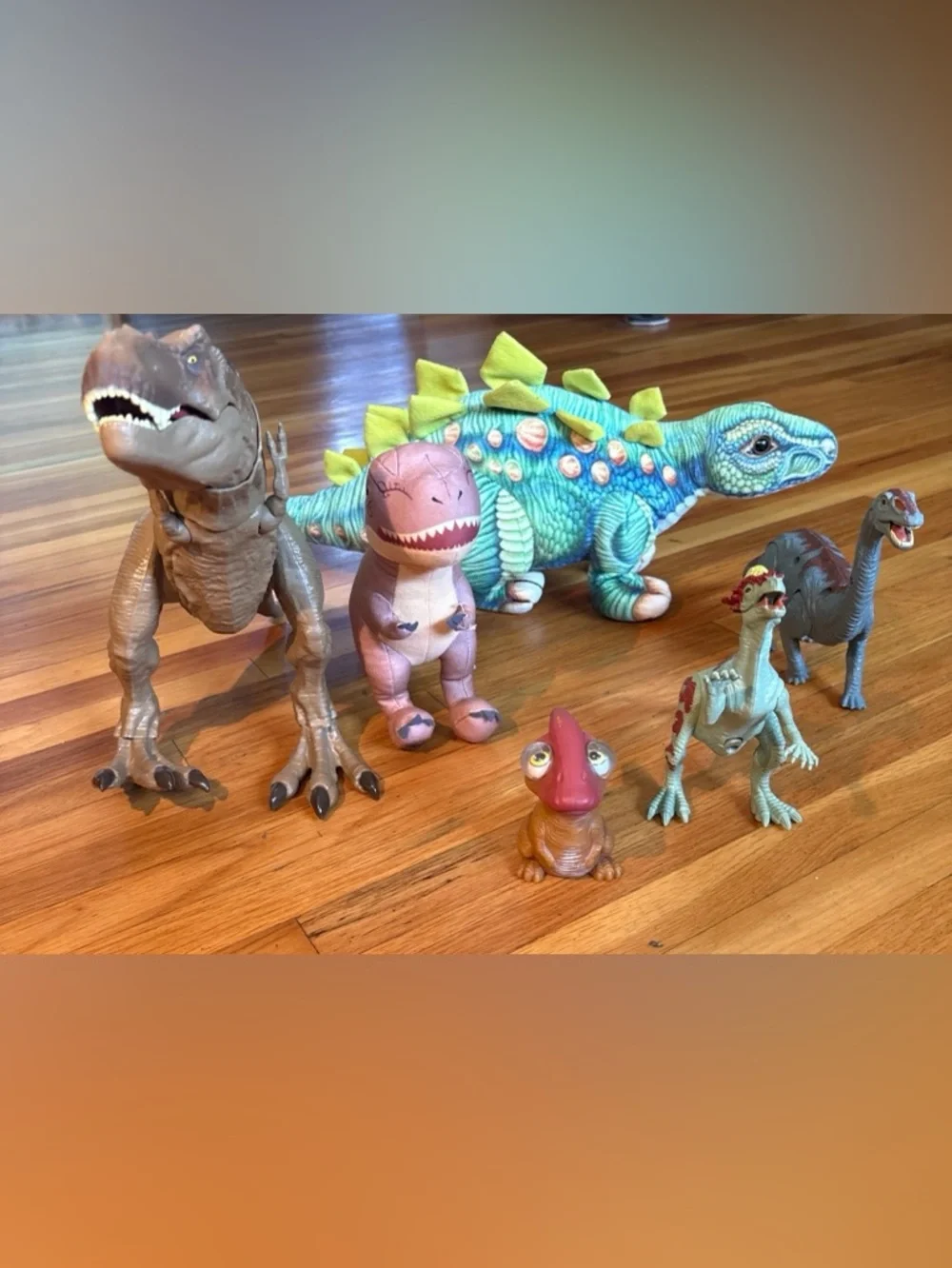 Lot Of Six Dinosaurs T-rex Jurassic Park Eye Pop Epic Stegosaurus Dinosaur