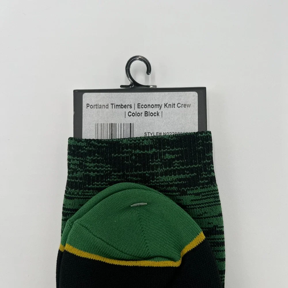 Strideline Portland Timbers MLS Economy Knit Crew Socks Green Black Mens M/L NEW