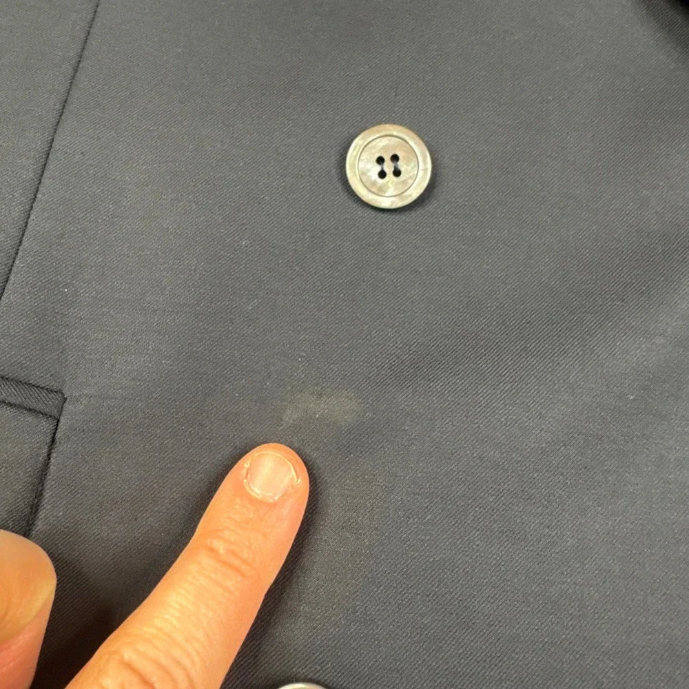 Canali Proposta Blazer Mens 50R (US44) Black Double Breasted Loro Piana 120 Wool